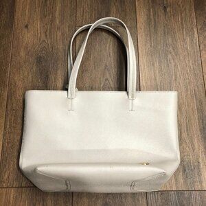 VINCE CAMUTO Leila Gray Saffiano Leather Shoulder Tote Travel Bag READ DESCRIPT.